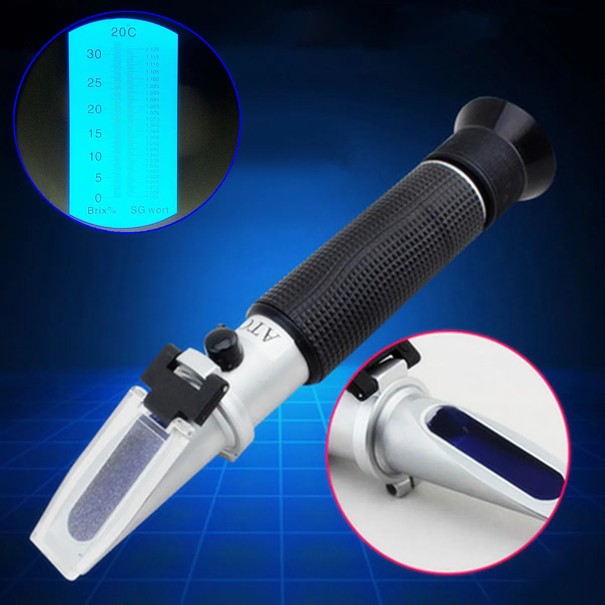 

Specific Gravity Refractometer Wort/alcohol Refractometer Brewing Refractometer Dual Scale Beer Fruit Sugar Wort Wine Brew Tool