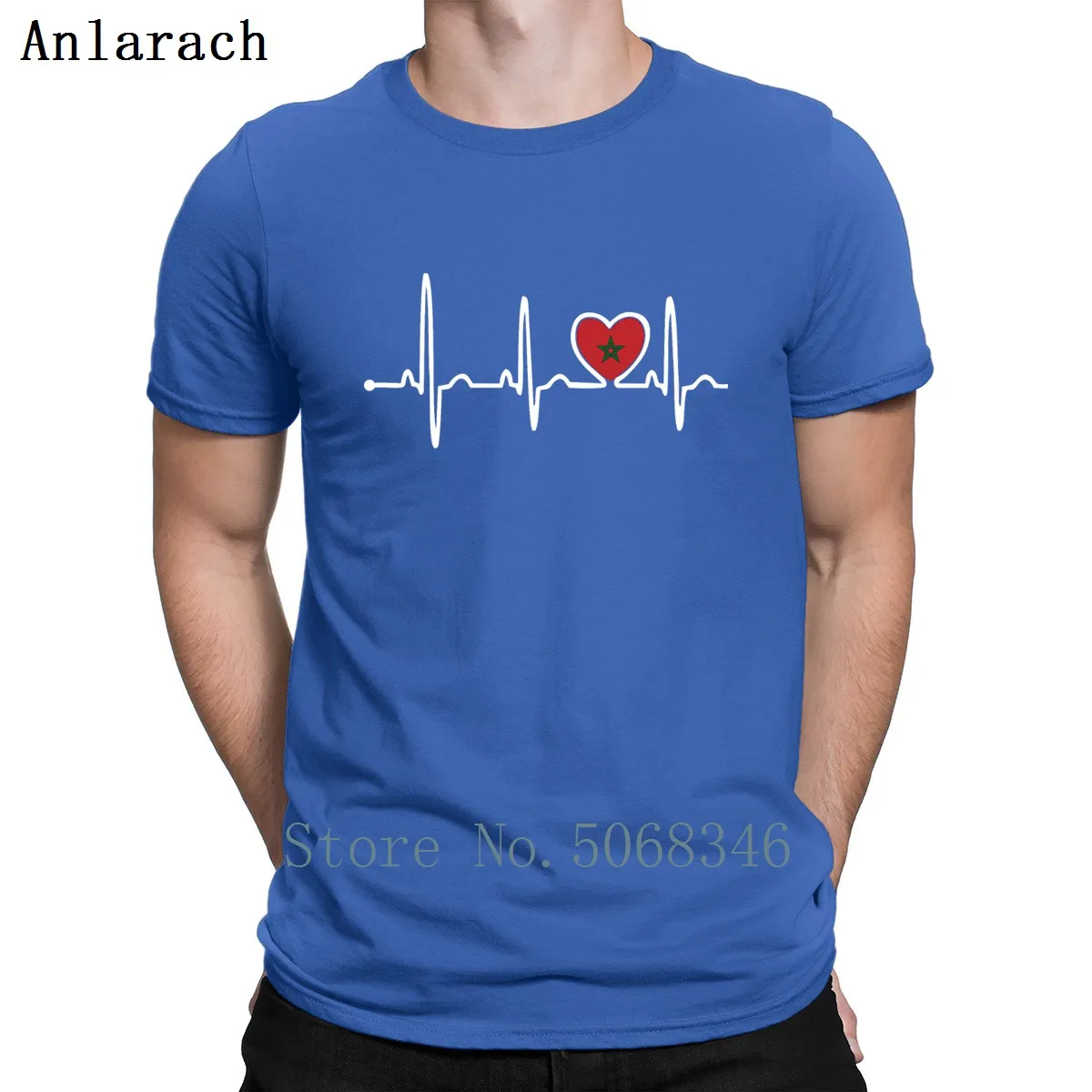 Новинка футболка с изображением флага Марокко надписью Heartbeat Pride повседневный