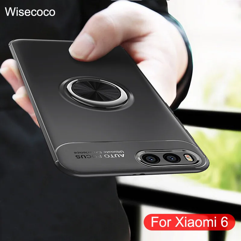 Чехлы для телефонов Xiaomi Mi 6 с магнитным кольцом автомобильный держатель xiaomi6
