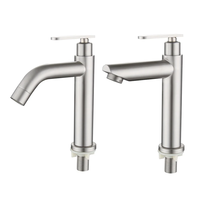 Кухонный кран из нержавеющей стали для раковины на бортике ванной комнаты один