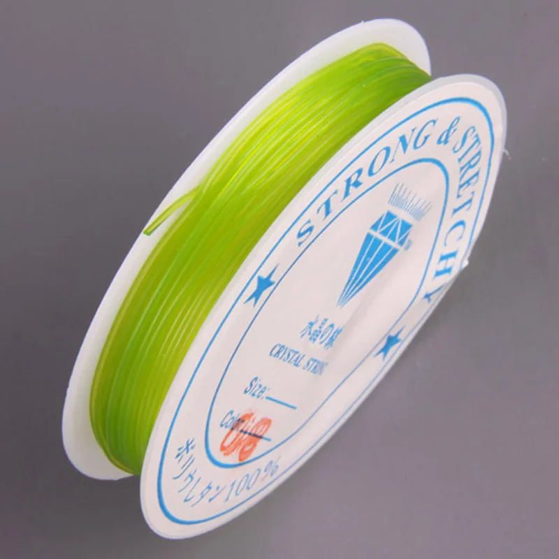 

0.8MM Yellow Green Stretch Elastic Crystal Line Jewelry Making 1pcs Z005