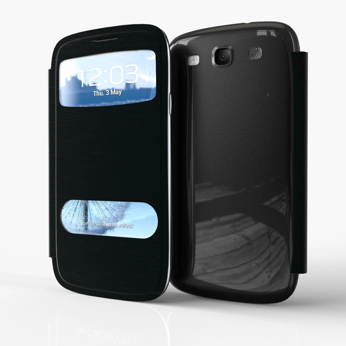 Чехол с аккумулятором для Samsung Galaxy S3 I9300 Neo I9300i Duos откидной окошком просмотра чехол