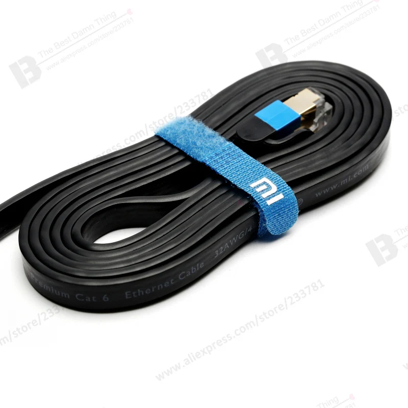Original Xiaomi Ethernet Cable Cat 6 RJ45 1000Mbps 24K Gilded Premium 1.5M for Smart TV Router Laptop Tablet PC Extension |