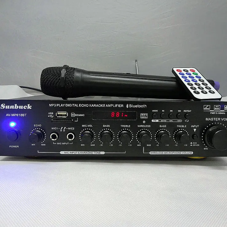 AV MP618BT 200 Вт + HiFi 2 0 каналов MP3 play Bluetooth цифровой усилитель домашний караоке аудио