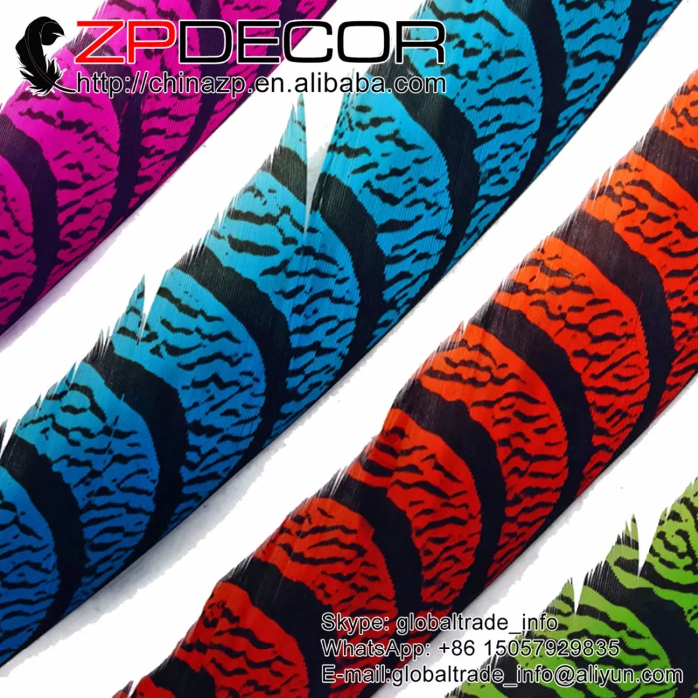 ZPDECOR 32 36 дюймов (80 90 см) 20 шт./лот хорошее качество Зебра леди Amherst перья из хвоста