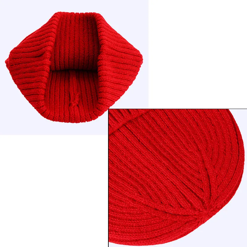 Free Embroidery LOGO Winter Beanies Adult Elastic skull caps Custom Letters Hat Women Warm Beanie Thickness Hiphop Knitted Hats