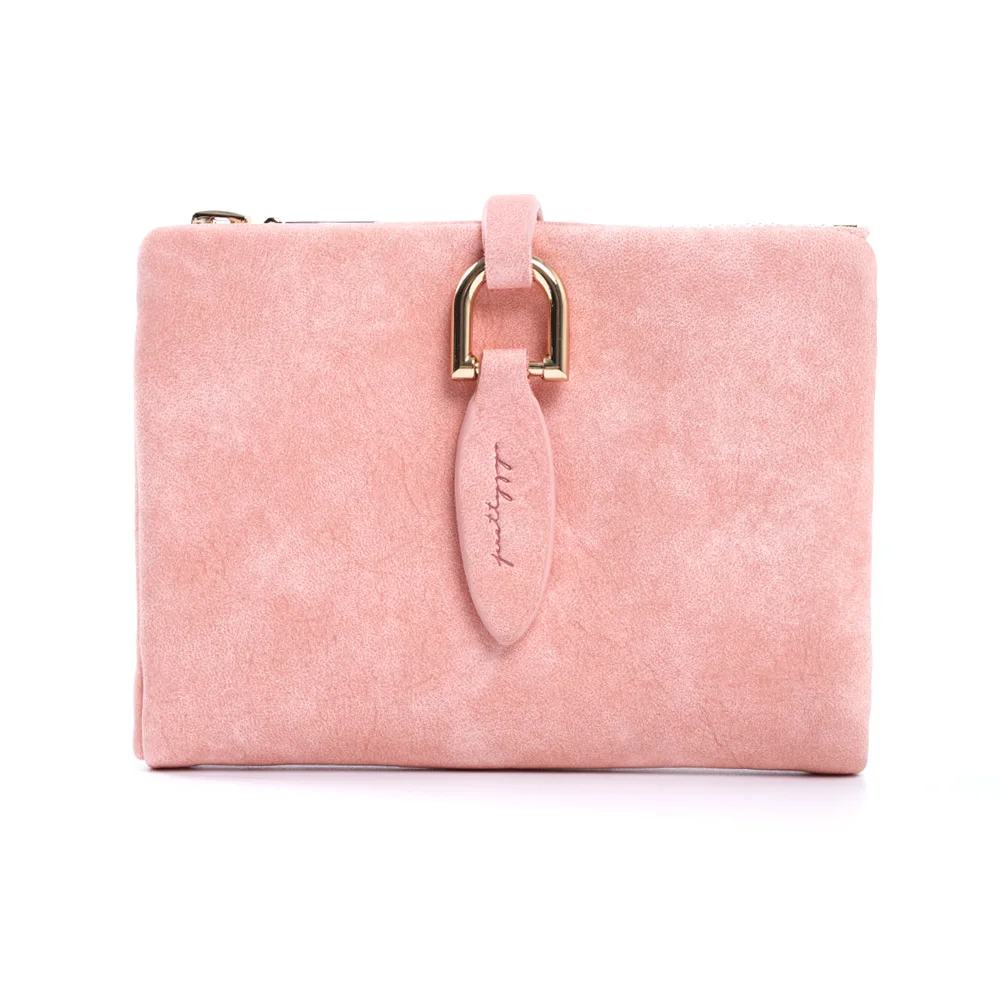 PINK Г. Модные женские короткие кошельки из искусственной кожи женский кошелек Perse держателя карты монет мешок денег мягкие доллар цена дамы кошелек малый - Цвет: PINK