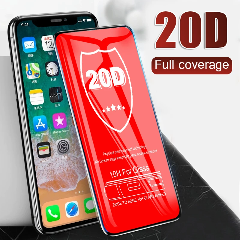 20D Защитная пленка для экрана IPhone 8 7 6 6s Plus закаленное стекло защитная стеклянная