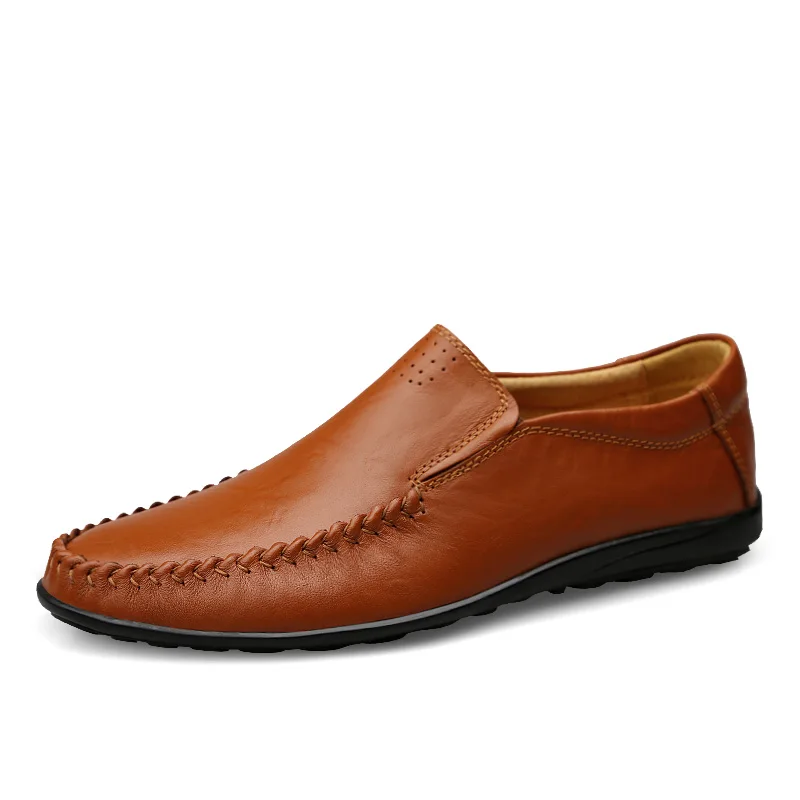 CLAX Men's Shoes Slip on 2019 Spring Summer Male Leather Shoe Genuine Casual Loafers Man Boat Footwear Moccasins Soft | Обувь