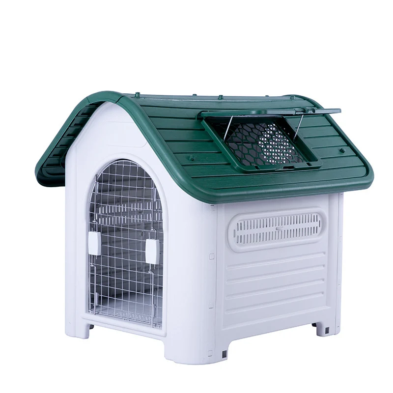 Green-2 Petshy открытый дом для собак питомник пластиковый Летний дышащий водонепроницаемый непромокаемый маленький средний большой собаки клетка для переноски кошки гнездо - Цвет: Green-2