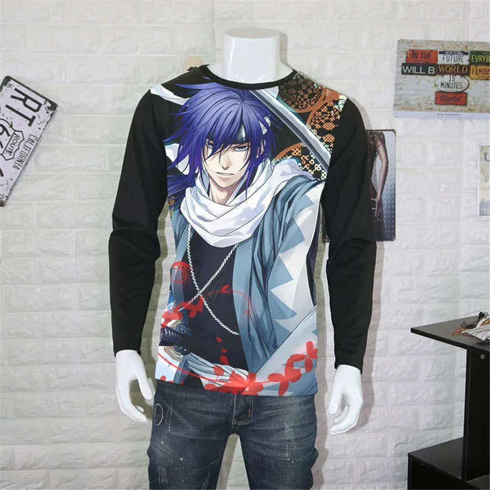 Модная аниме футболка для косплея Hakuouki косплей мультфильм Юкимура джизиру Новые