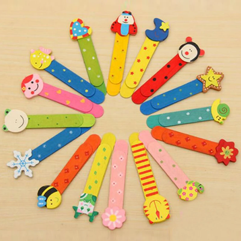 Новинка 20 шт./лот новые канцелярские товары деревянные Мультяшные закладки весы