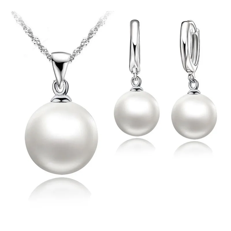 

Nice Freshwater Pearl Colorful 925 Sterling Silver Necklace+Natural Pearl Hoop Earrings Wedding Jewelry Sets
