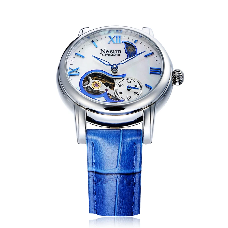 Швейцарский новый роскошный бренд Nesun полые женские часы Автоматические