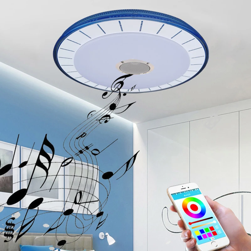 Современный светодиодный потолочный светильник RGB с регулируемой яркостью 36 Вт