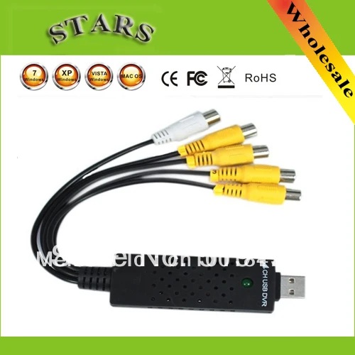 4 канальный адаптер для видеосъемки USB2.0 DVR система видеонаблюдения поддержка Window