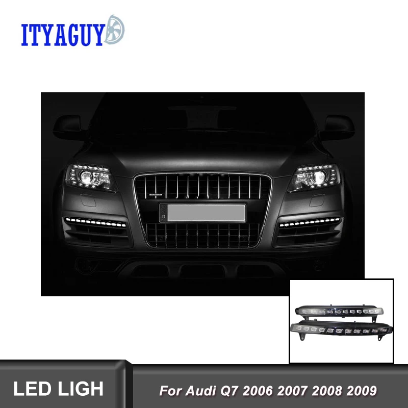 2 шт. 12V Светодиодный дневной светильник Подходит для Audi Q7 2006 2007 2008 2009 желтый