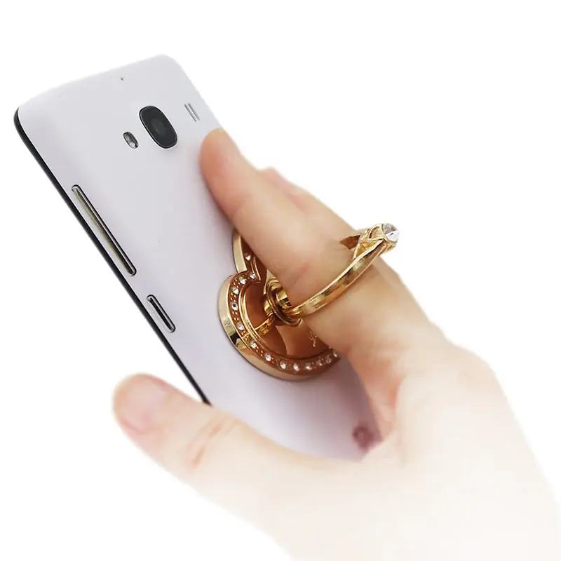 finger ring phone stand holder heart metal back sticker mount for iphone samsung xiaomi all smartphones tablets support free global shipping