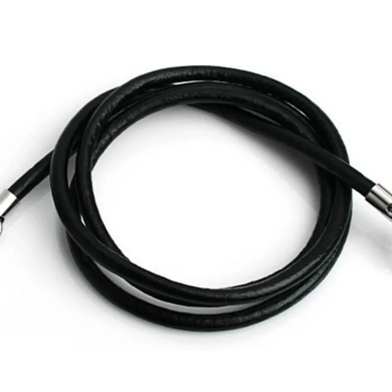 Ожерелье из кожаной веревки для мужчин и женщин одинарная цепочка с