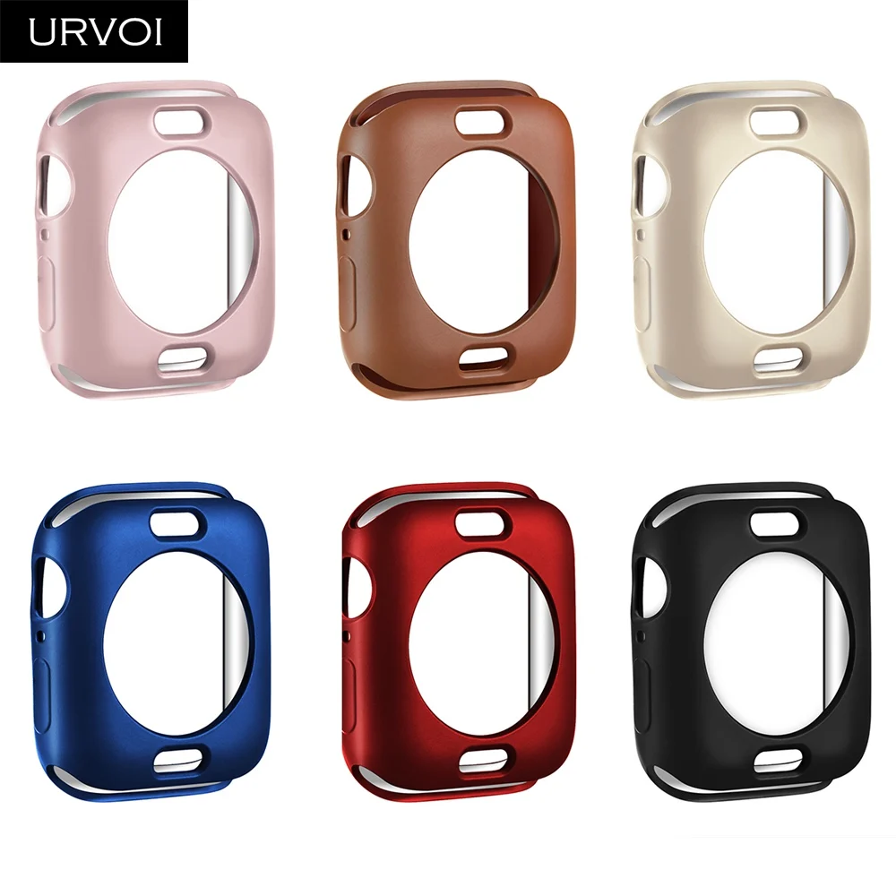 Защитный чехол URVOI для apple watch полностью из ТПУ серии 6 SE 5 4 3 2 ремешок силиконовый