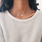 Kejialai женский подарок романтическое ожерелье с подвеской в форме сердца из сплава 2020 простая 2 цвета цепи женские металлические цепи ожерелья N3388