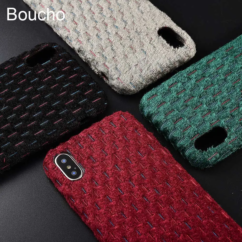 Boucho ультратонкий тканевый чехол для телефона с текстурой дерева iPhone XS MAX XR 7 8 6 6s plus