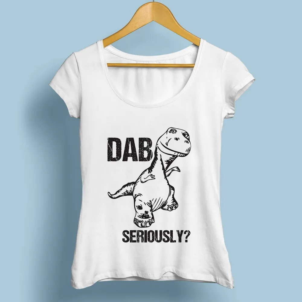 Женская футболка Tyrannosaurus rex no dabbing белая Повседневная дышащая Футболка с принтом