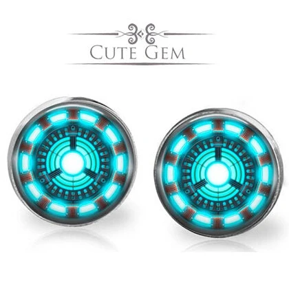 Женские серьги гвоздики из стали Тони Старка Железный человек Мстители фильма