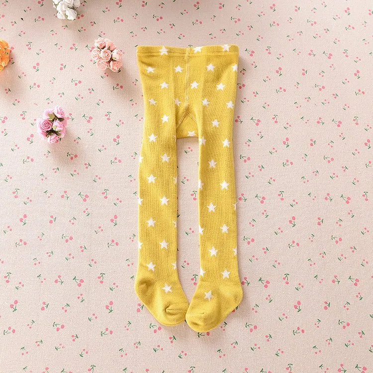 Колготки для маленьких девочек со звездами 2018 года чулки новорожденных детские