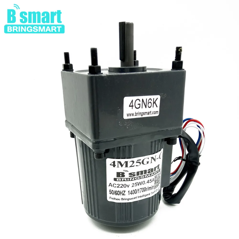 Маленький электродвигатель Bringsmart 4M25GN C Реверсивный переменного тока 220 В 10 500