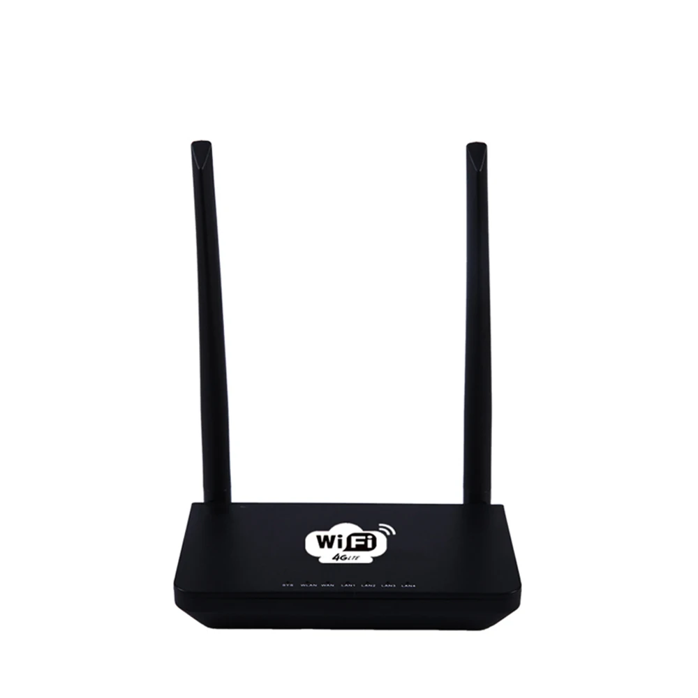 Черный Маршрутизатор 4G беспроводной Wifi роутер LTE 300 Мбит/с Мобильная MiFi Портативная точка доступа с разъемом для sim-карты EU US Plug черный - Цвет: Черный