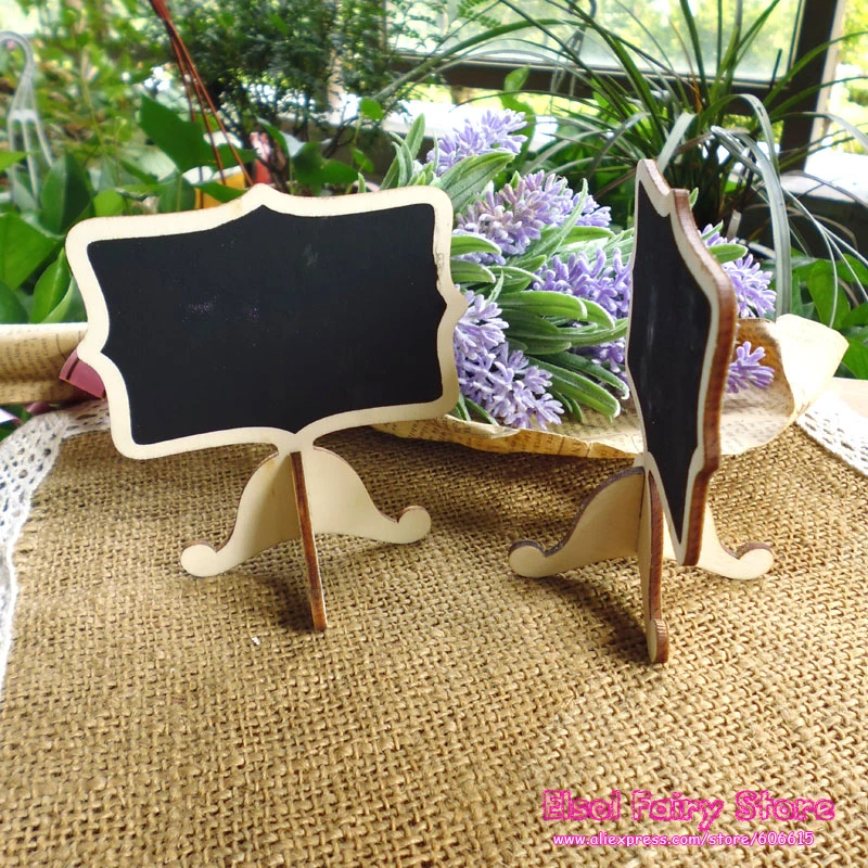 

30pcs New wooden Blackboard With Place holder Party DIY Message Chalkboard