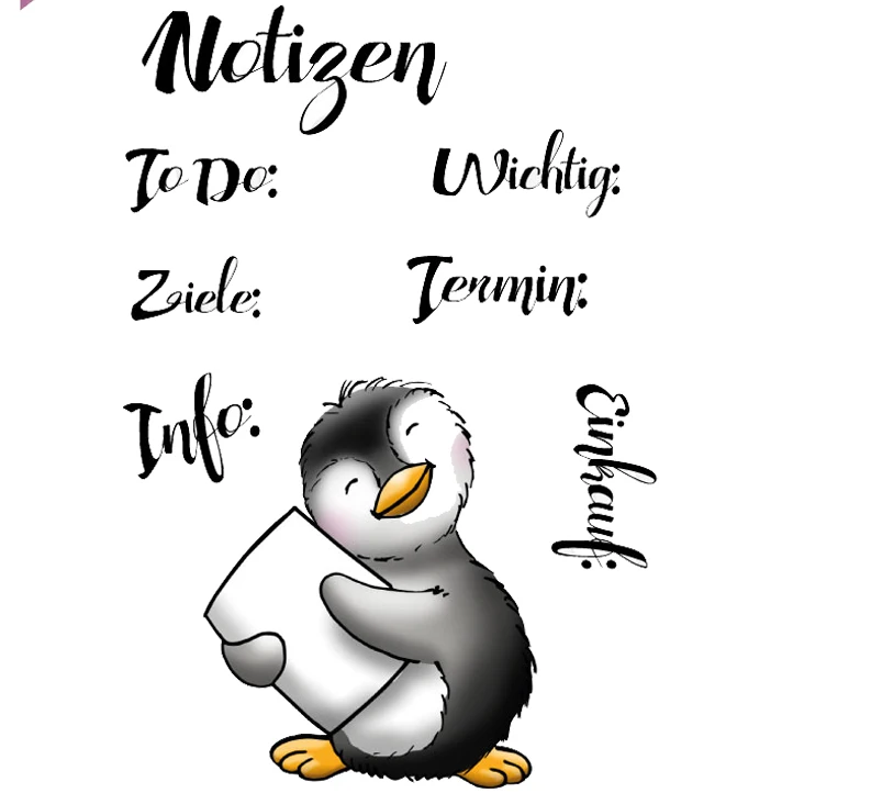 Немецкий/пингвин прозрачный штамп/печать для DIY скрапбукинга/фотоальбом