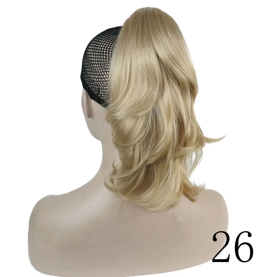 StrongBeauty, заколка-коготь, конский хвост, Hairpiec, короткие прямые волосы двойного назначения, синтетические волосы для наращивания - Цвет: 26