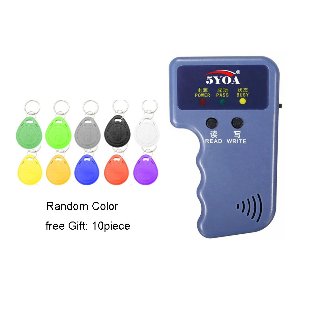 10Piece Card reader 125 кГц считыватель ID карт считыватель контроля доступа с 10 шт. EM брелки RFID бесконтактная дверь для дверной системы блокировки - Цвет: 10Piece Card reader