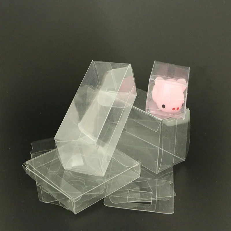 50 шт ПВХ прозрачные пластиковые упаковочные коробки с висячим отверстием