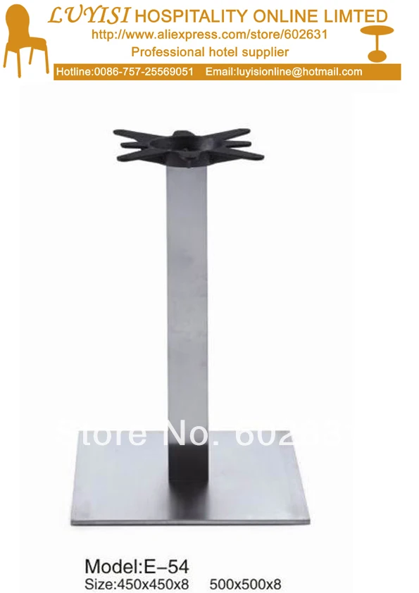 

Stainless steel table base,good for indoor and outdoor,kd packing 1pc/carton,fast delivery