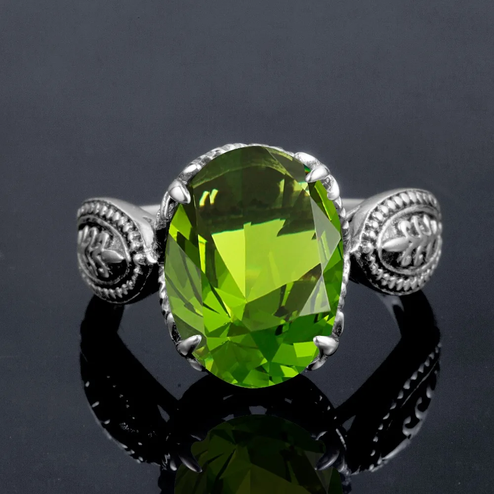 Болгария ювелирные изделия Винтаж Шарм оливин создан Перидот кольцо для Для