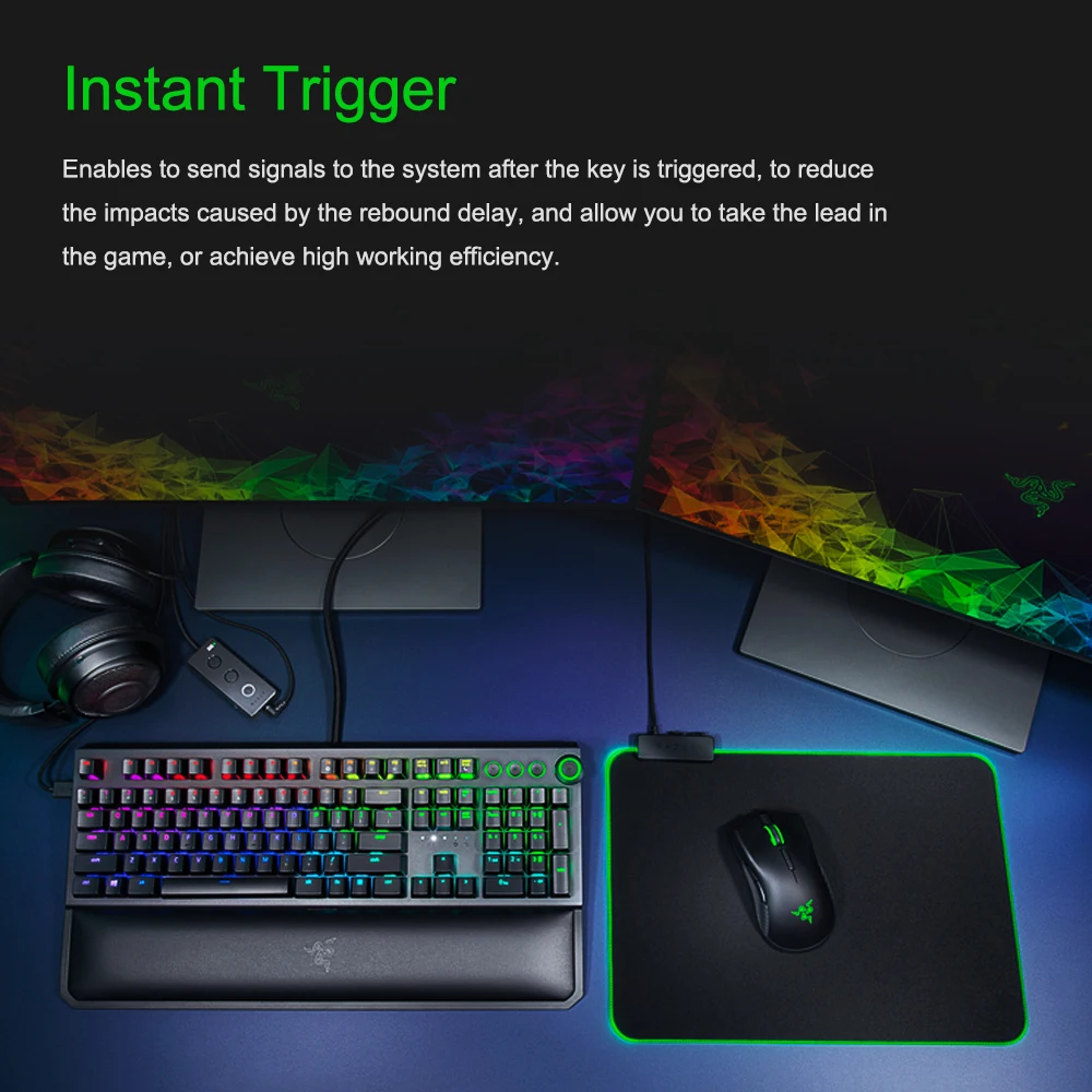 Механическая игровая клавиатура Razer blackтна 104 клавиш RGB подсветка эргономичная с