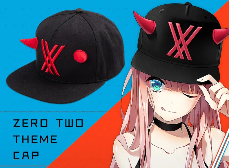 Darling в franxx 02 ноль два Косплей Бейсболка Регулируемый тропический шлем аниме