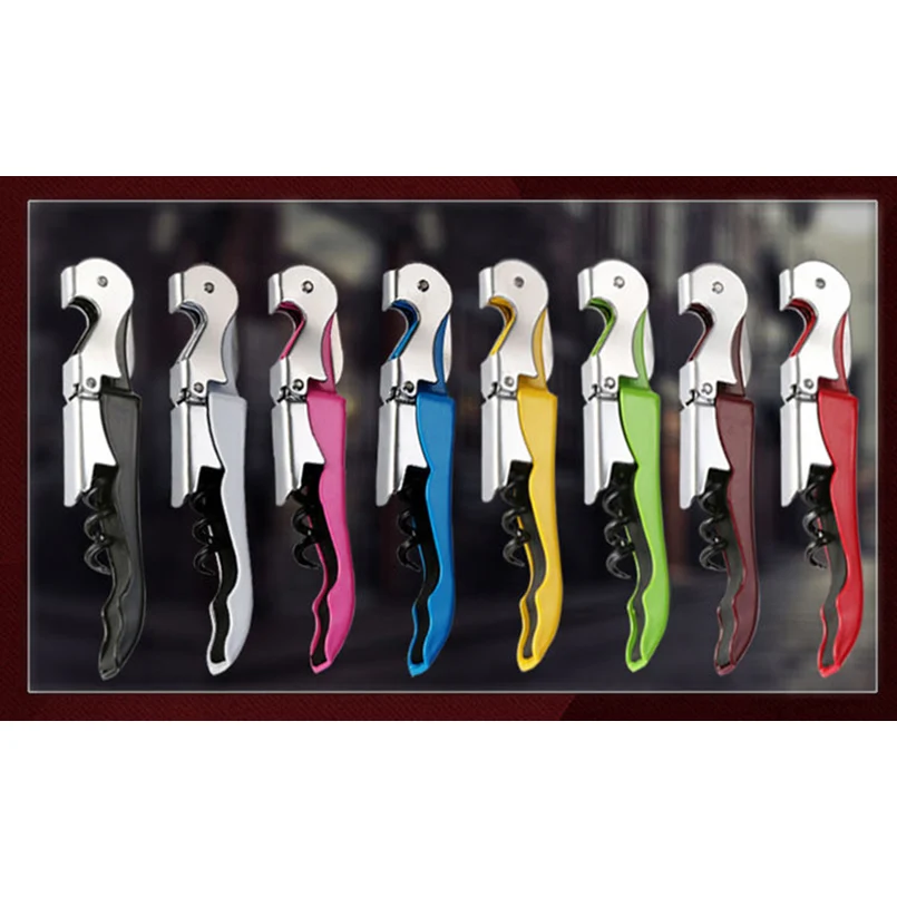 Разноцветный попугай Металлический Штопор портативный изогнутый нож пивной