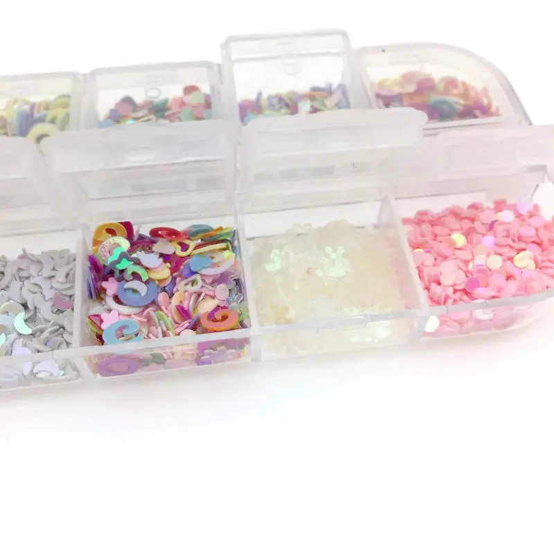 12 сеток/наборов блестки для ногтей смешанные зеркальные/мермидные/сахарные