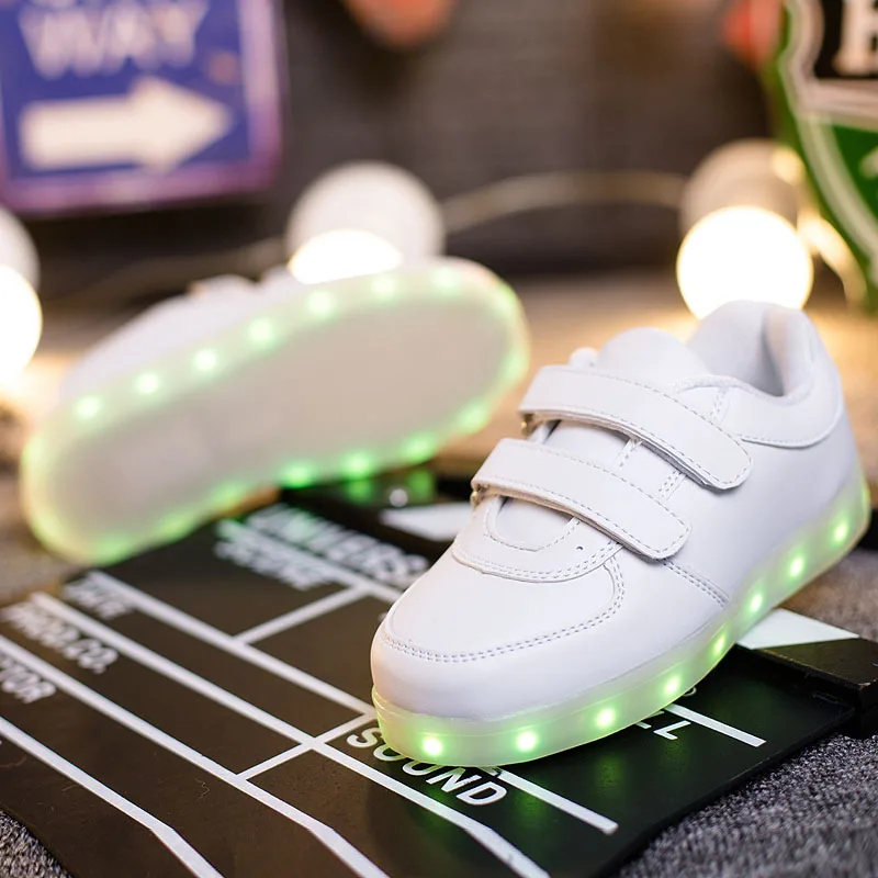 Акция Новый Золотой USB малыш светодиодный свет обувь для мальчиков и девочек