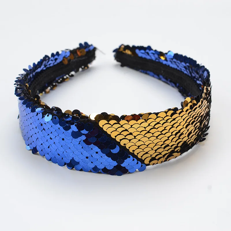 S Reversible Sequins Mermaid Hairbands Headband Fashion Headwear Hair Accessories