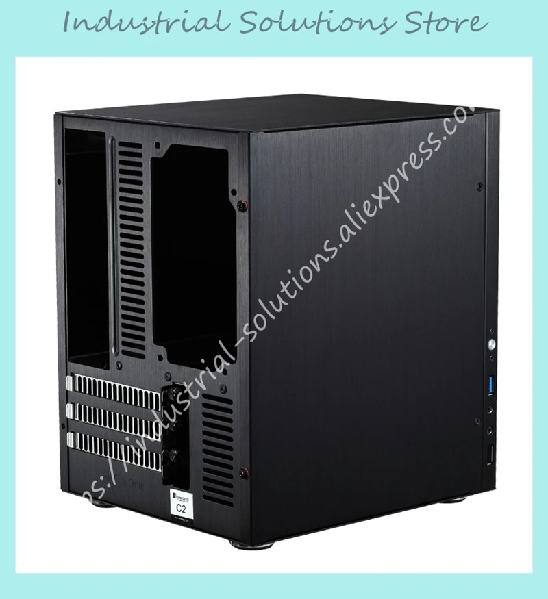 Новый чехол черный C2 алюминиевый корпус ITX поддержка материнской платы