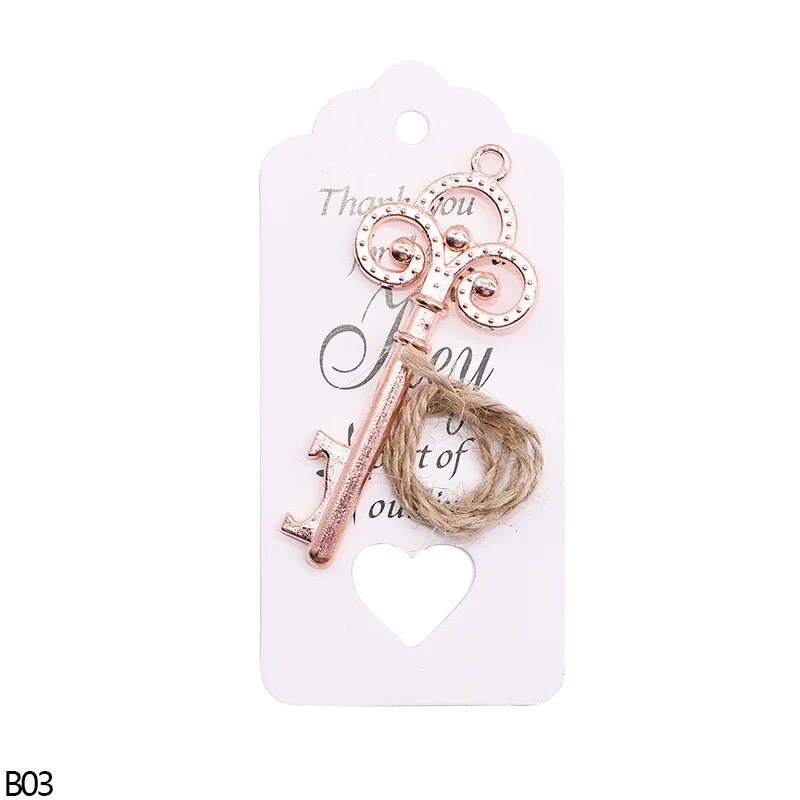 B03-rose gold 1 шт., портативная открывалка для бутылок, розовое золото, серебро, ретро металлический брелок, подвесное кольцо, открывалка для пива, инструмент для домашнего бара, Уникальный креативный подарок - Цвет: B03-rose gold