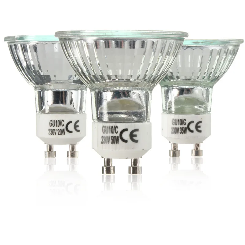 1 шт галогенная лампа GU10 AC 220-240V 20W 35W 50W Теплая белая лампа 2800K высокая эффективность Домашнее освещение галогенные лампы