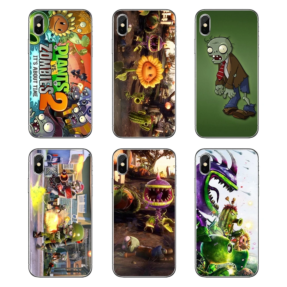 Популярная игра с изображением героев Plants vs Zombies арт для Motorola Moto x4 E4 E5 G5 G5S G6 Z Z3 G3 C