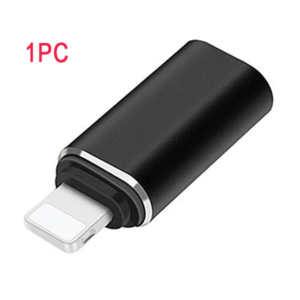 1pc Black ACCEZZ адаптер типа OTG-C женский для освещения Мужской Для Apple адаптер для iphone X XS XR 8 7 Plus мини usb-зарядное устройство для синхронизации конвертер - Цвет: 1pc Black