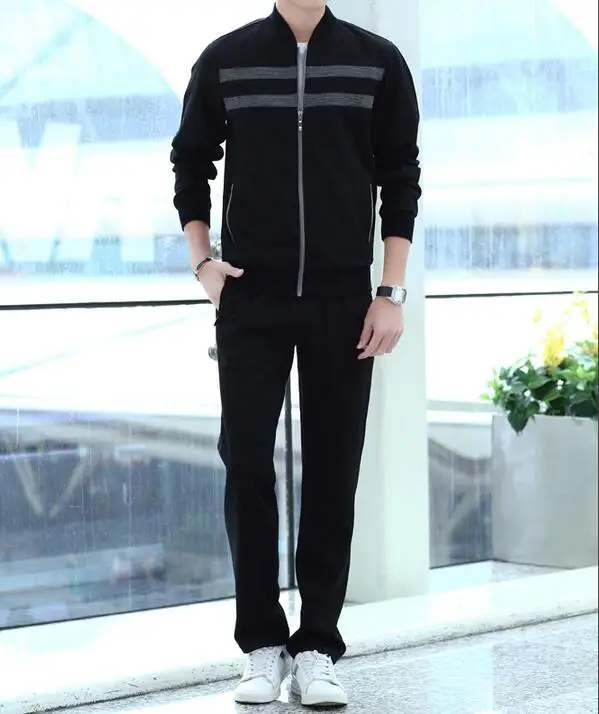 L-4XL Hot / Winter Male New Fashion suit loose big yards long trousers collar